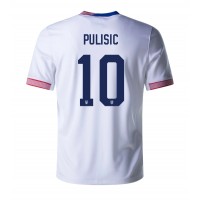 Maglia Calcio Stati Uniti Christian Pulisic #10 Prima Divisa Copa America 2024 Manica Corta